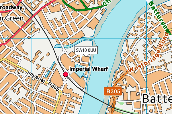 SW10 0UU map - OS VectorMap District (Ordnance Survey) SW10 0UU map - OS VectorMap District (Ordnance Survey)