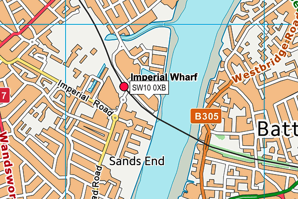 SW10 0XB map - OS VectorMap District (Ordnance Survey)