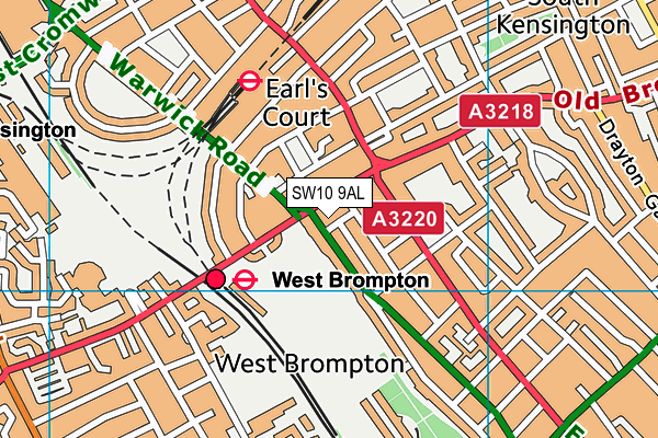 SW10 9AL map - OS VectorMap District (Ordnance Survey)