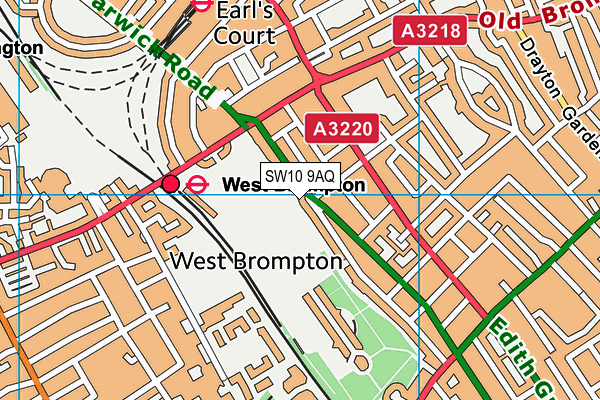 SW10 9AQ map - OS VectorMap District (Ordnance Survey) SW10 9AQ map - OS VectorMap District (Ordnance Survey)