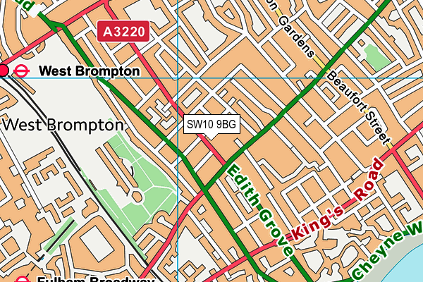 SW10 9BG map - OS VectorMap District (Ordnance Survey) SW10 9BG map - OS VectorMap District (Ordnance Survey)