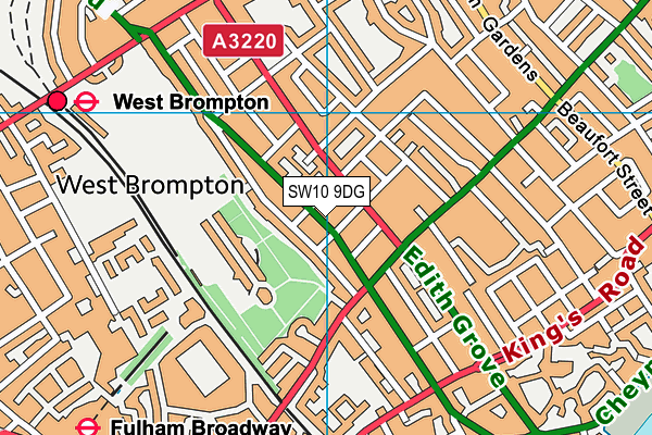 SW10 9DG map - OS VectorMap District (Ordnance Survey) SW10 9DG map - OS VectorMap District (Ordnance Survey)