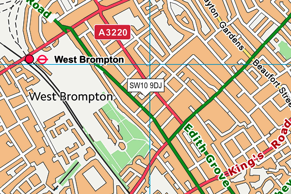 SW10 9DJ map - OS VectorMap District (Ordnance Survey) SW10 9DJ map - OS VectorMap District (Ordnance Survey)