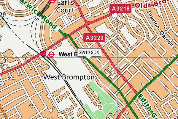 SW10 9DX map - OS VectorMap District (Ordnance Survey) SW10 9DX map - OS VectorMap District (Ordnance Survey)