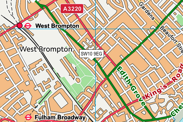 SW10 9EG map - OS VectorMap District (Ordnance Survey) SW10 9EG map - OS VectorMap District (Ordnance Survey)