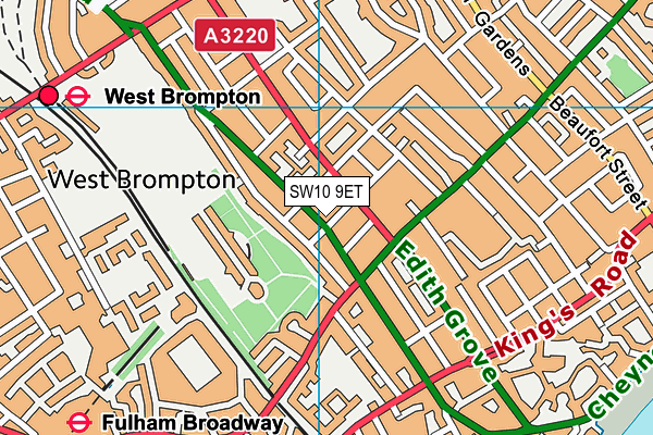 SW10 9ET map - OS VectorMap District (Ordnance Survey) SW10 9ET map - OS VectorMap District (Ordnance Survey)