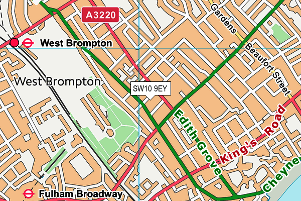 SW10 9EY map - OS VectorMap District (Ordnance Survey) SW10 9EY map - OS VectorMap District (Ordnance Survey)