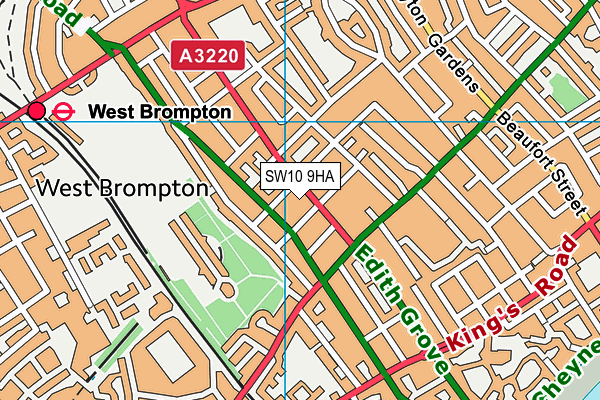SW10 9HA map - OS VectorMap District (Ordnance Survey) SW10 9HA map - OS VectorMap District (Ordnance Survey)
