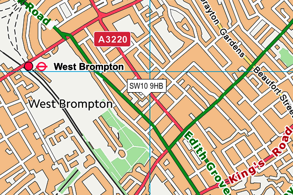 SW10 9HB map - OS VectorMap District (Ordnance Survey) SW10 9HB map - OS VectorMap District (Ordnance Survey)