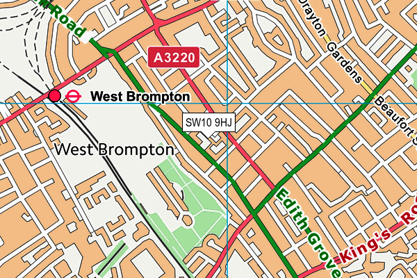 SW10 9HJ map - OS VectorMap District (Ordnance Survey) SW10 9HJ map - OS VectorMap District (Ordnance Survey)