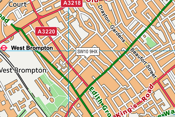 SW10 9HX map - OS VectorMap District (Ordnance Survey) SW10 9HX map - OS VectorMap District (Ordnance Survey)