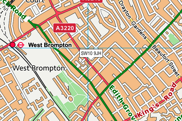 SW10 9JH map - OS VectorMap District (Ordnance Survey) SW10 9JH map - OS VectorMap District (Ordnance Survey)