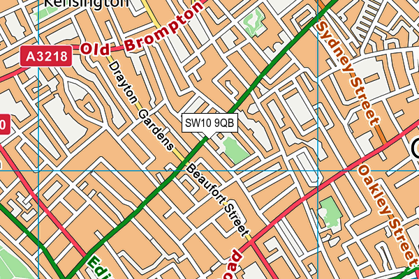SW10 9QB map - OS VectorMap District (Ordnance Survey) SW10 9QB map - OS VectorMap District (Ordnance Survey)