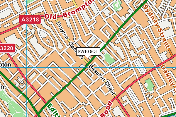 SW10 9QT map - OS VectorMap District (Ordnance Survey) SW10 9QT map - OS VectorMap District (Ordnance Survey)