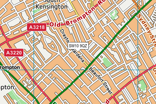 SW10 9QZ map - OS VectorMap District (Ordnance Survey) SW10 9QZ map - OS VectorMap District (Ordnance Survey)