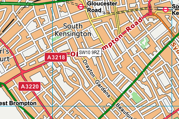 SW10 9RZ map - OS VectorMap District (Ordnance Survey) SW10 9RZ map - OS VectorMap District (Ordnance Survey)