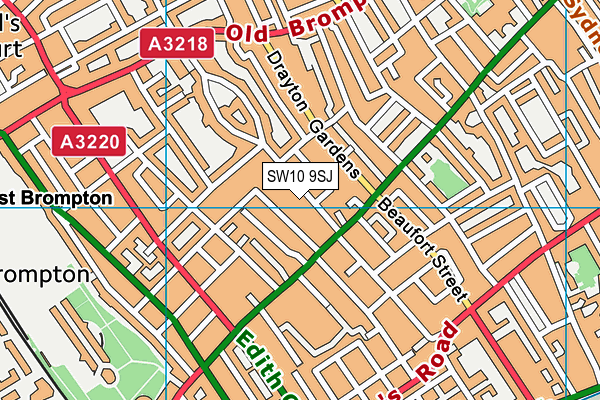 SW10 9SJ map - OS VectorMap District (Ordnance Survey) SW10 9SJ map - OS VectorMap District (Ordnance Survey)