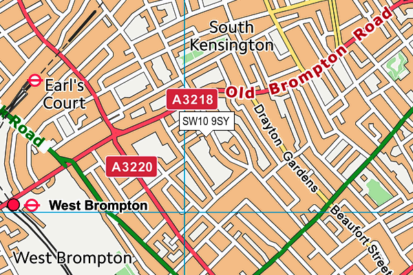 SW10 9SY map - OS VectorMap District (Ordnance Survey) SW10 9SY map - OS VectorMap District (Ordnance Survey)