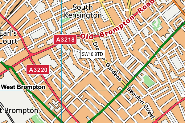 SW10 9TD map - OS VectorMap District (Ordnance Survey) SW10 9TD map - OS VectorMap District (Ordnance Survey)