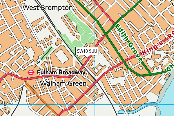 SW10 9UU map - OS VectorMap District (Ordnance Survey) SW10 9UU map - OS VectorMap District (Ordnance Survey)