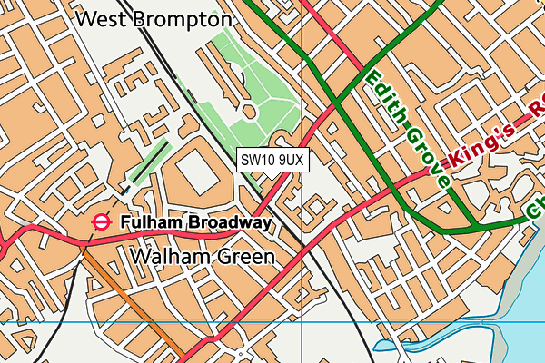 SW10 9UX map - OS VectorMap District (Ordnance Survey) SW10 9UX map - OS VectorMap District (Ordnance Survey)