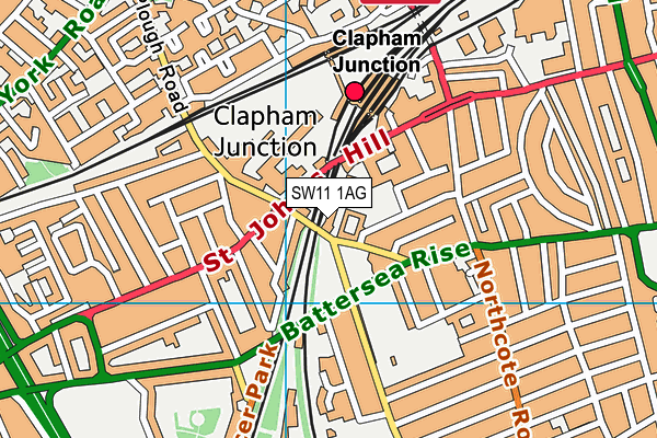 SW11 1AG map - OS VectorMap District (Ordnance Survey) SW11 1AG map - OS VectorMap District (Ordnance Survey)