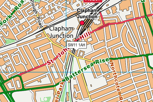 SW11 1AH map - OS VectorMap District (Ordnance Survey) SW11 1AH map - OS VectorMap District (Ordnance Survey)