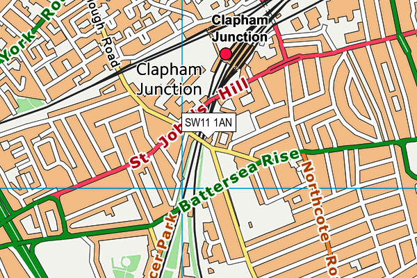 SW11 1AN map - OS VectorMap District (Ordnance Survey) SW11 1AN map - OS VectorMap District (Ordnance Survey)