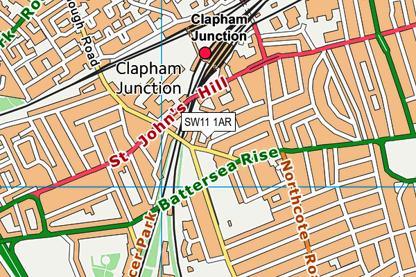 SW11 1AR map - OS VectorMap District (Ordnance Survey) SW11 1AR map - OS VectorMap District (Ordnance Survey)