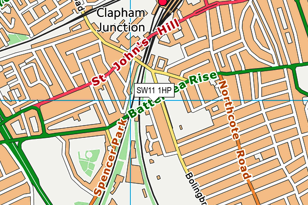 SW11 1HP map - OS VectorMap District (Ordnance Survey)