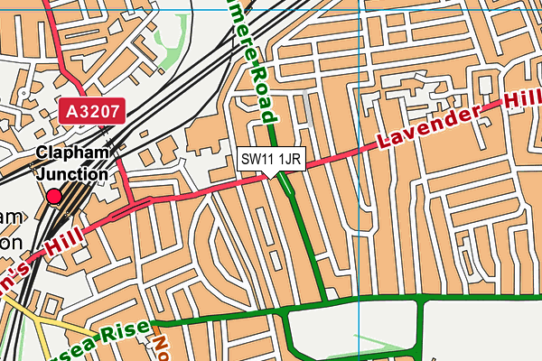 SW11 1JR map - OS VectorMap District (Ordnance Survey) SW11 1JR map - OS VectorMap District (Ordnance Survey)