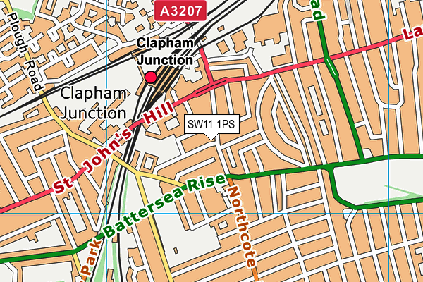 SW11 1PS map - OS VectorMap District (Ordnance Survey) SW11 1PS map - OS VectorMap District (Ordnance Survey)