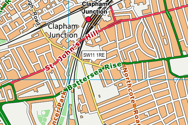 SW11 1RE map - OS VectorMap District (Ordnance Survey) SW11 1RE map - OS VectorMap District (Ordnance Survey)