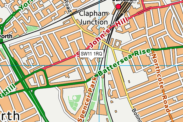SW11 1RQ map - OS VectorMap District (Ordnance Survey) SW11 1RQ map - OS VectorMap District (Ordnance Survey)