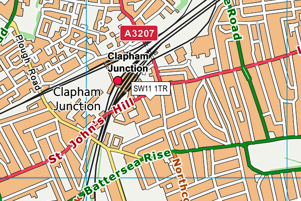 SW11 1TR map - OS VectorMap District (Ordnance Survey) SW11 1TR map - OS VectorMap District (Ordnance Survey)