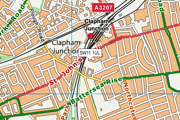 SW11 1UL map - OS VectorMap District (Ordnance Survey) SW11 1UL map - OS VectorMap District (Ordnance Survey)