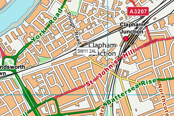 SW11 2AL map - OS VectorMap District (Ordnance Survey) SW11 2AL map - OS VectorMap District (Ordnance Survey)