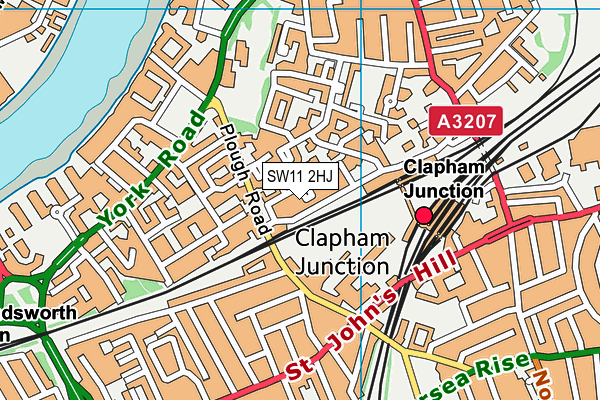SW11 2HJ map - OS VectorMap District (Ordnance Survey) SW11 2HJ map - OS VectorMap District (Ordnance Survey)