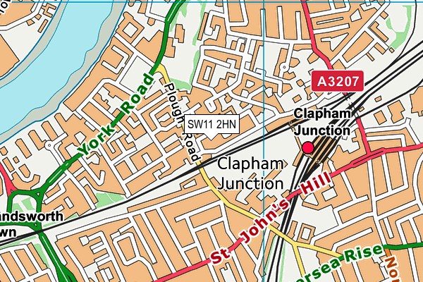 SW11 2HN map - OS VectorMap District (Ordnance Survey) SW11 2HN map - OS VectorMap District (Ordnance Survey)
