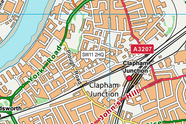 SW11 2HQ map - OS VectorMap District (Ordnance Survey) SW11 2HQ map - OS VectorMap District (Ordnance Survey)
