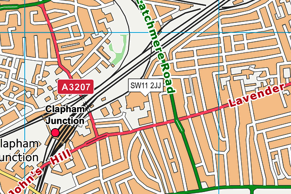 SW11 2JJ map - OS VectorMap District (Ordnance Survey) SW11 2JJ map - OS VectorMap District (Ordnance Survey)