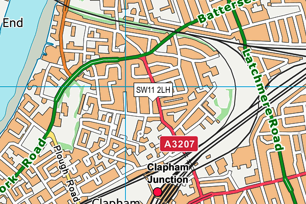 SW11 2LH map - OS VectorMap District (Ordnance Survey) SW11 2LH map - OS VectorMap District (Ordnance Survey)