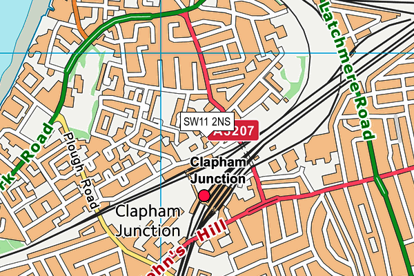 SW11 2NS map - OS VectorMap District (Ordnance Survey) SW11 2NS map - OS VectorMap District (Ordnance Survey)