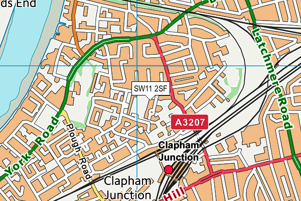 SW11 2SF map - OS VectorMap District (Ordnance Survey) SW11 2SF map - OS VectorMap District (Ordnance Survey)