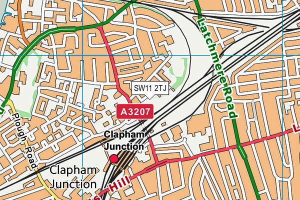 SW11 2TJ map - OS VectorMap District (Ordnance Survey) SW11 2TJ map - OS VectorMap District (Ordnance Survey)