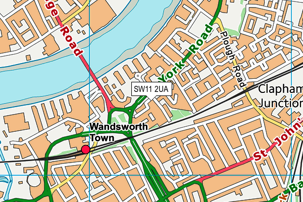 SW11 2UA map - OS VectorMap District (Ordnance Survey)