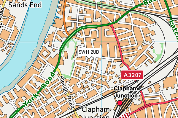 SW11 2UD map - OS VectorMap District (Ordnance Survey) SW11 2UD map - OS VectorMap District (Ordnance Survey)