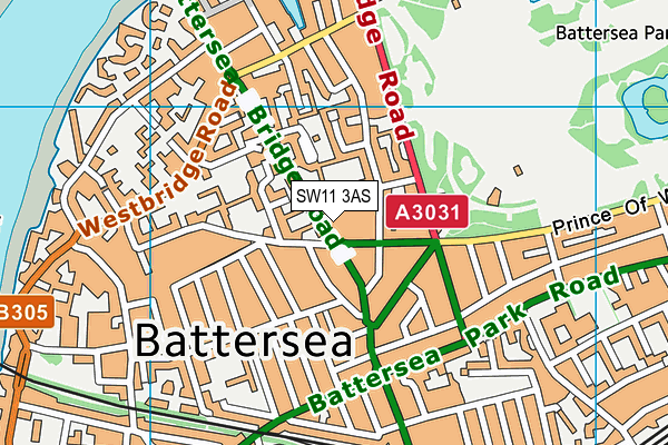 SW11 3AS map - OS VectorMap District (Ordnance Survey) SW11 3AS map - OS VectorMap District (Ordnance Survey)