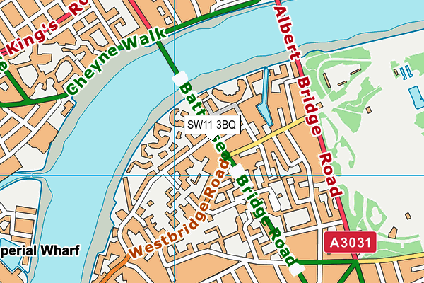 SW11 3BQ map - OS VectorMap District (Ordnance Survey) SW11 3BQ map - OS VectorMap District (Ordnance Survey)