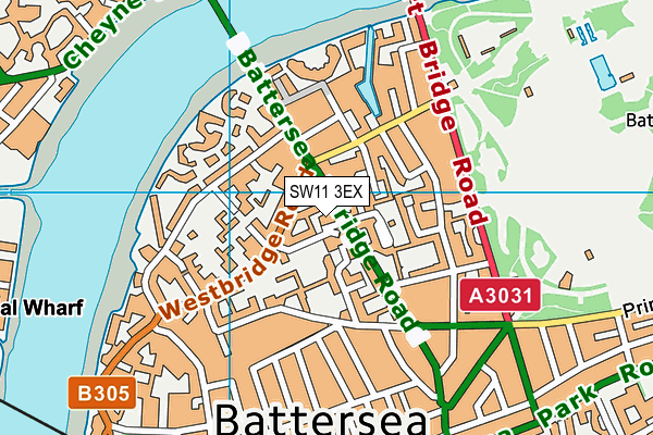 SW11 3EX map - OS VectorMap District (Ordnance Survey) SW11 3EX map - OS VectorMap District (Ordnance Survey)